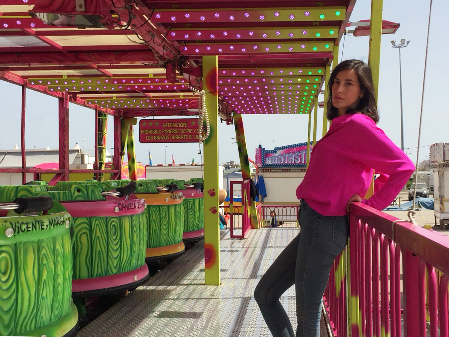 Style Indigo wearing a pink dress as a shirt to achieve the 30 wears challenge